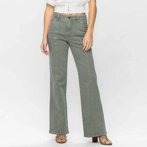 Judy Blue NWOT Hi Rise Front Seam Straight Fit Jeans Size 29 Sage